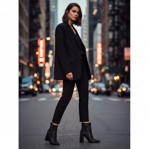 Lauren Lorraine Glittering Black Heels